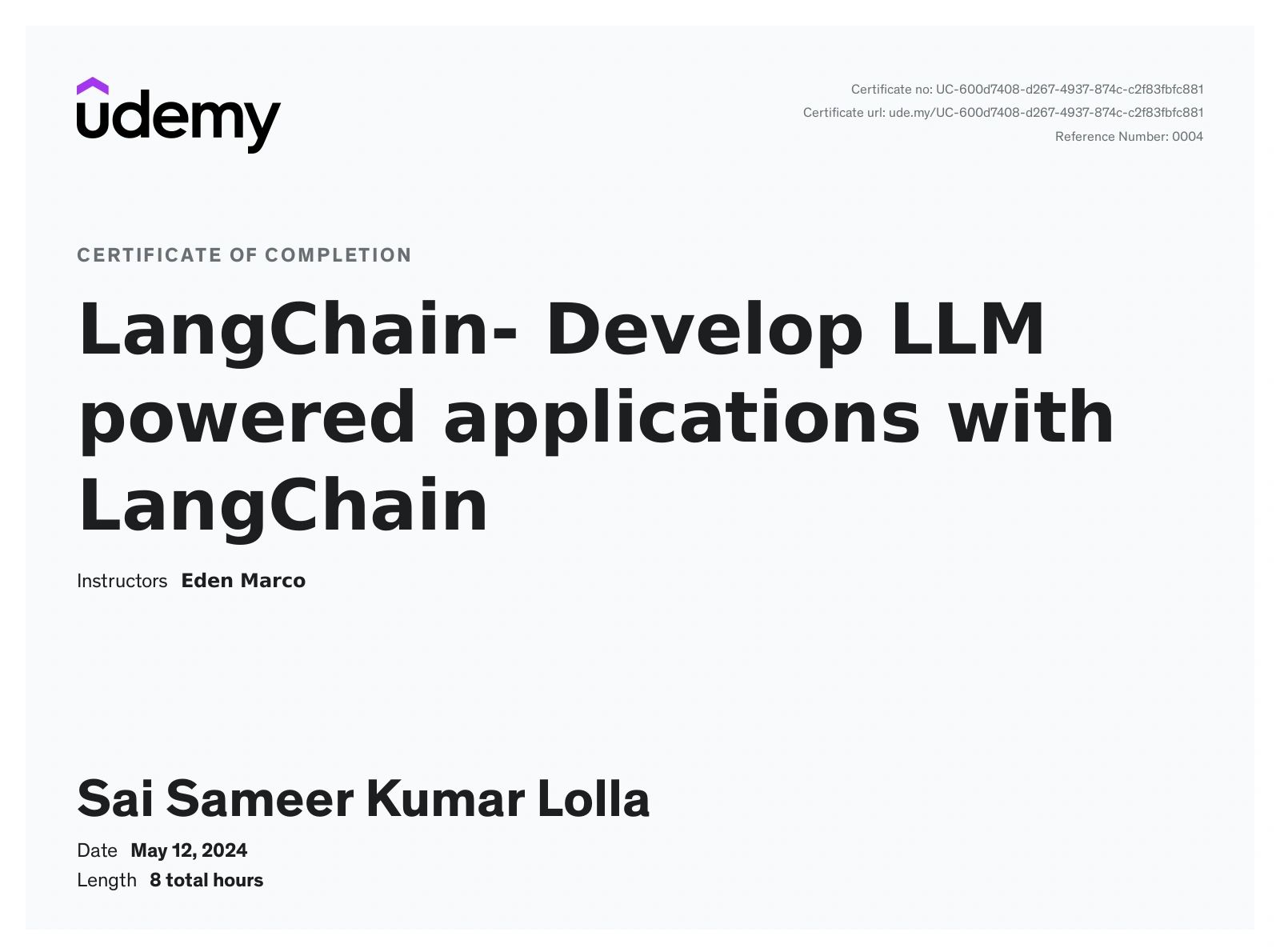 Langchain Certification